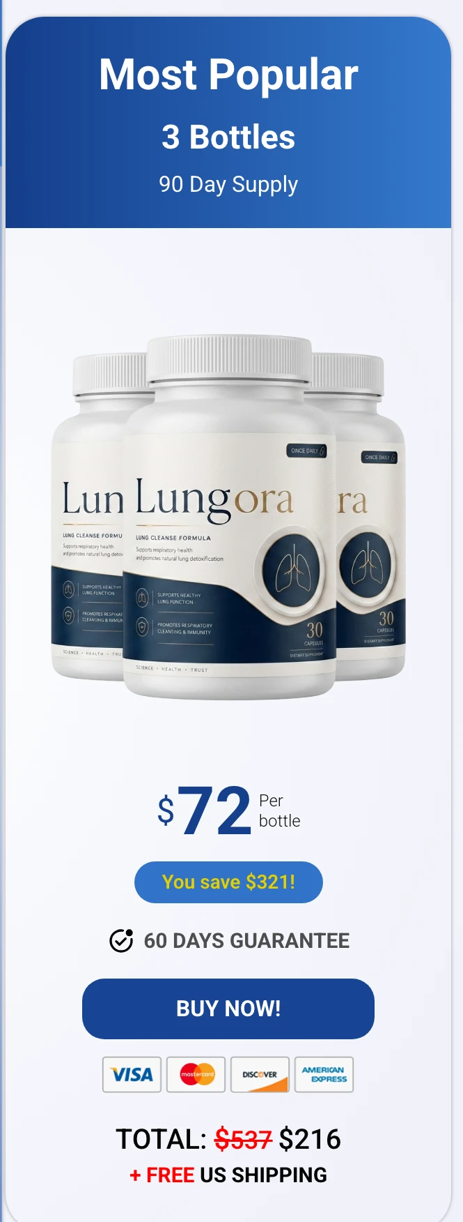 Lungora 3 bottles